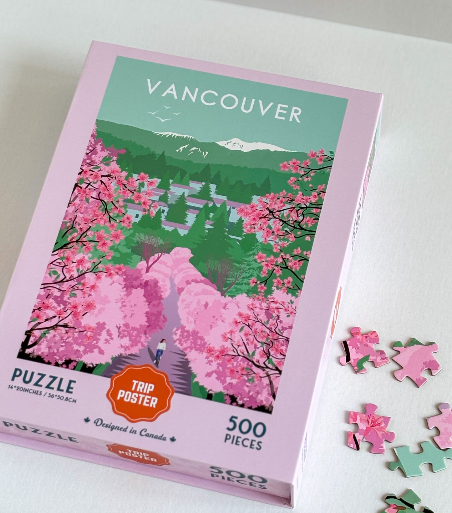 VANCOUVER Cherry Blossom- 500-piece Puzzle for Adults - Designed in Canada