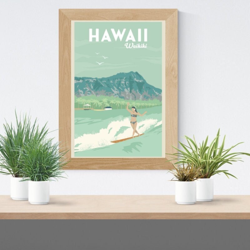 HAWAII WAIKIKI POSTER