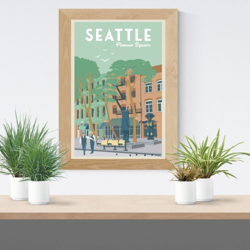 SEATTLE PIONEER SQUARE POSTER