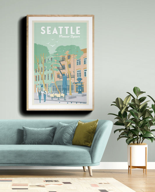 SEATTLE PIONEER SQUARE POSTER