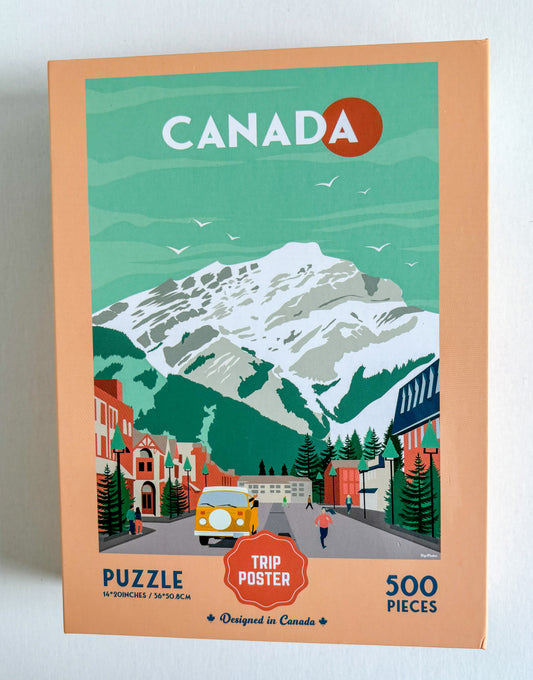 CANADA Rocky Mountains - Banff- 500-piece Puzzle for Adults - Designed in Canada