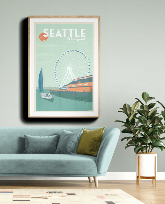 SEATTLE WATERFRONT POSTER
